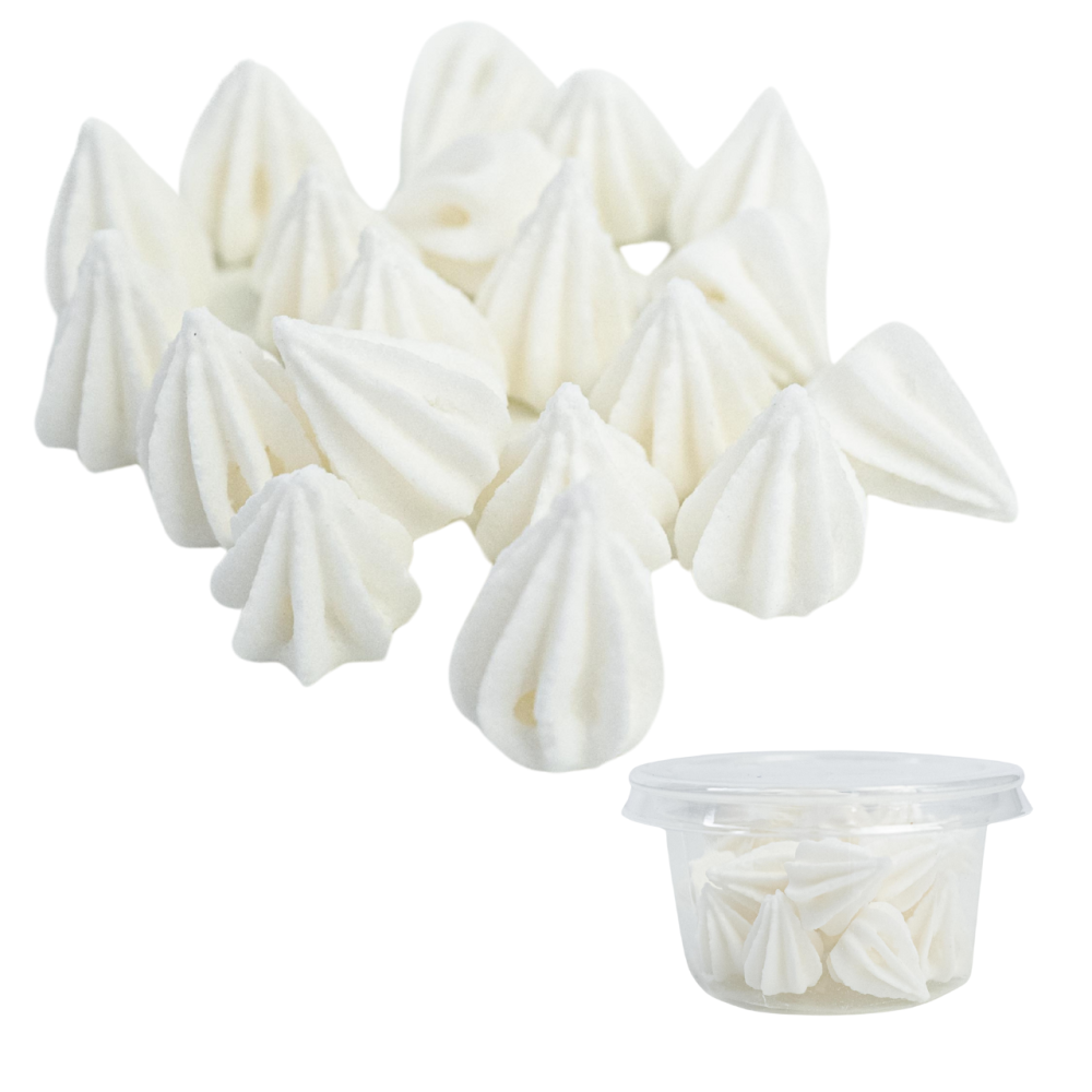 Sugar decorations for cake Mini Meringues - Slado - white 25 pcs