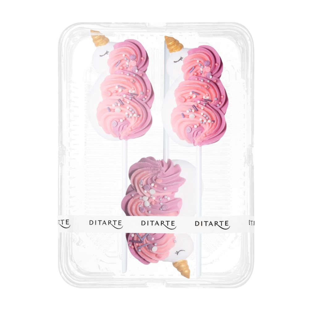 Ozdoby cukrowe na tort Jednorożce - Ditarte - 3 szt.