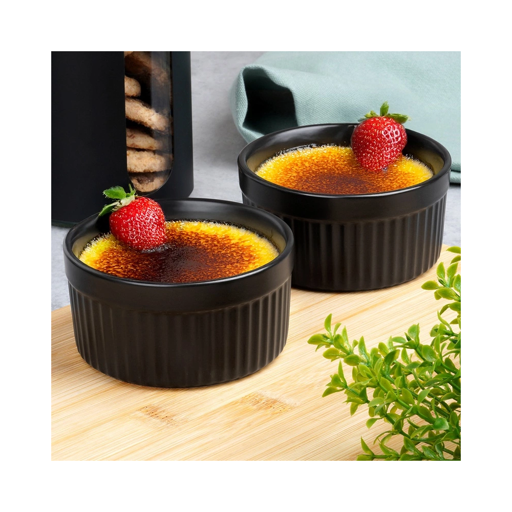 Ceramiczne kokilki do zapiekania - Vilde - czarne 260 ml 2 szt.