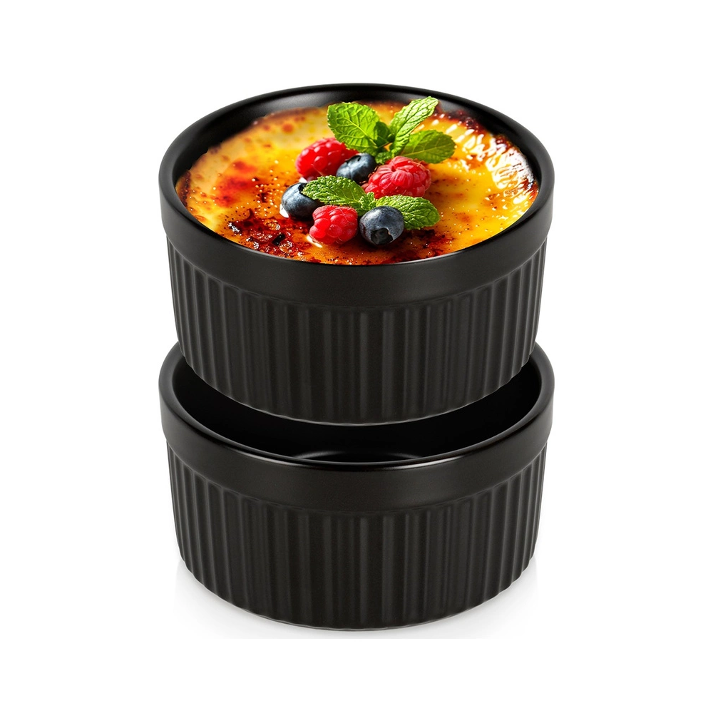 Ceramic baking ramekins - Vilde - black 260 ml 2 pcs