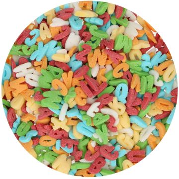 Posypka cukrowa Rainbow Letters - FunCakes - 50 g