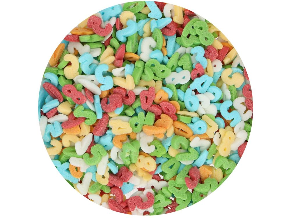 Sugar sprinkles Rainbow Numbers - FunCakes - 50 g