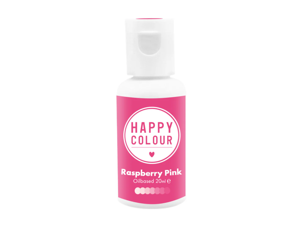 Barwnik olejowy do mas tłustych - Happy Colour - Raspberry Pink 20 ml