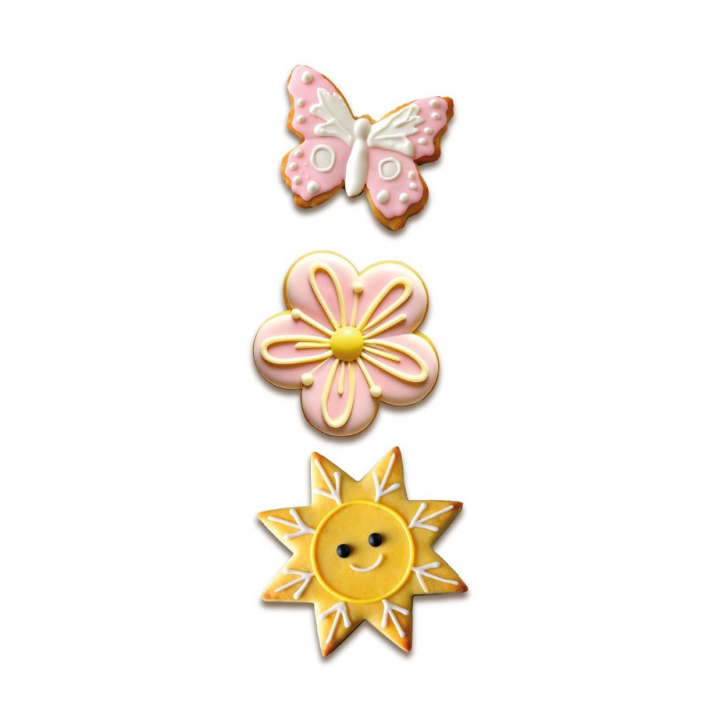 Cookie cutter set Butterfly Flower Sun - Wilton - 3 pcs
