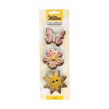 Cookie cutter set Butterfly Flower Sun - Wilton - 3 pcs