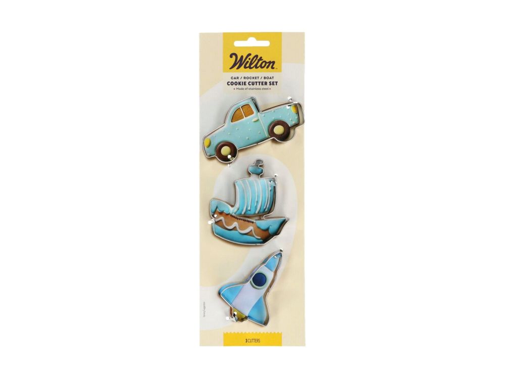 Cookie cutter set Rocket Boat Car - Wilton - 3 pcs