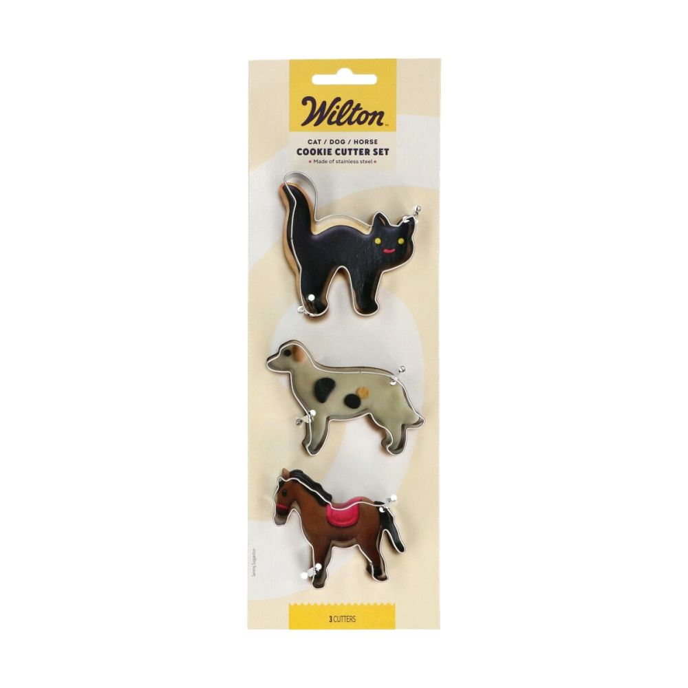 Cookie cutter set Cat Dog Horse - Wilton - 3 pcs