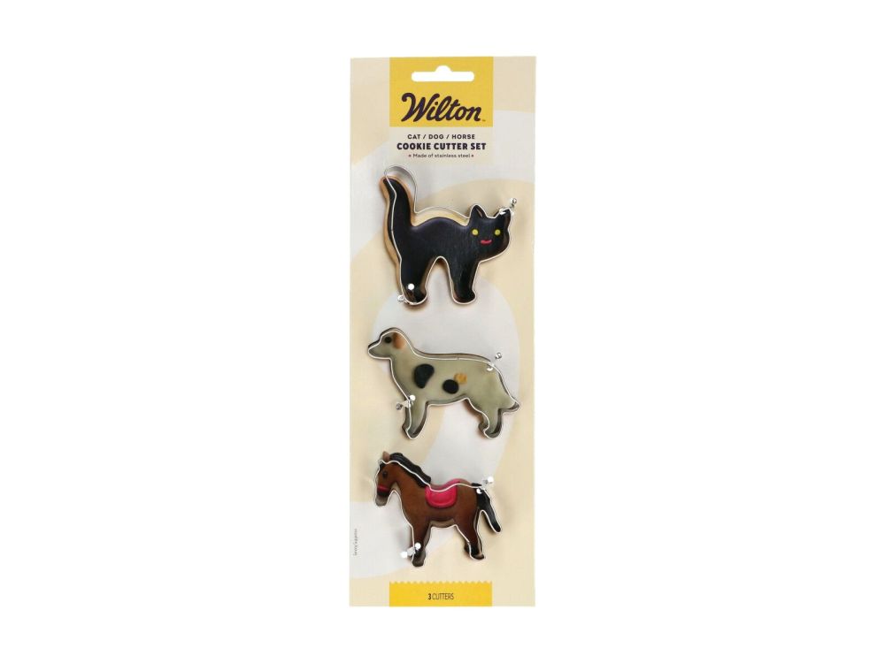Cookie cutter set Cat Dog Horse - Wilton - 3 pcs
