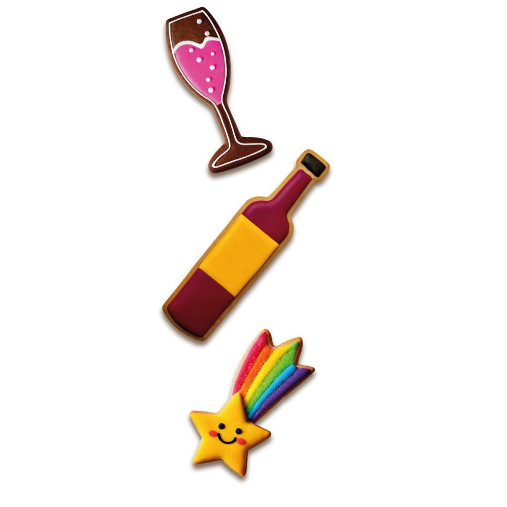 Cookie cutter set Bottle Glass Star - Wilton - 3 pcs