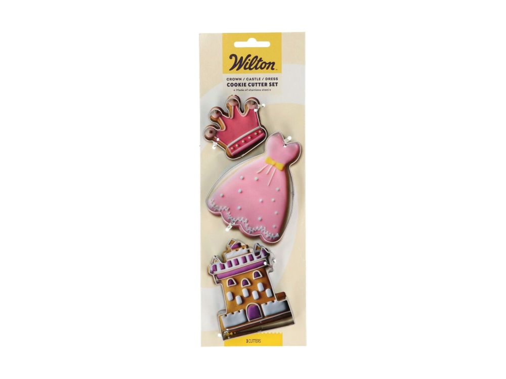 Cookie cutter set Crown Dress Castle - Wilton - 3 pcs
