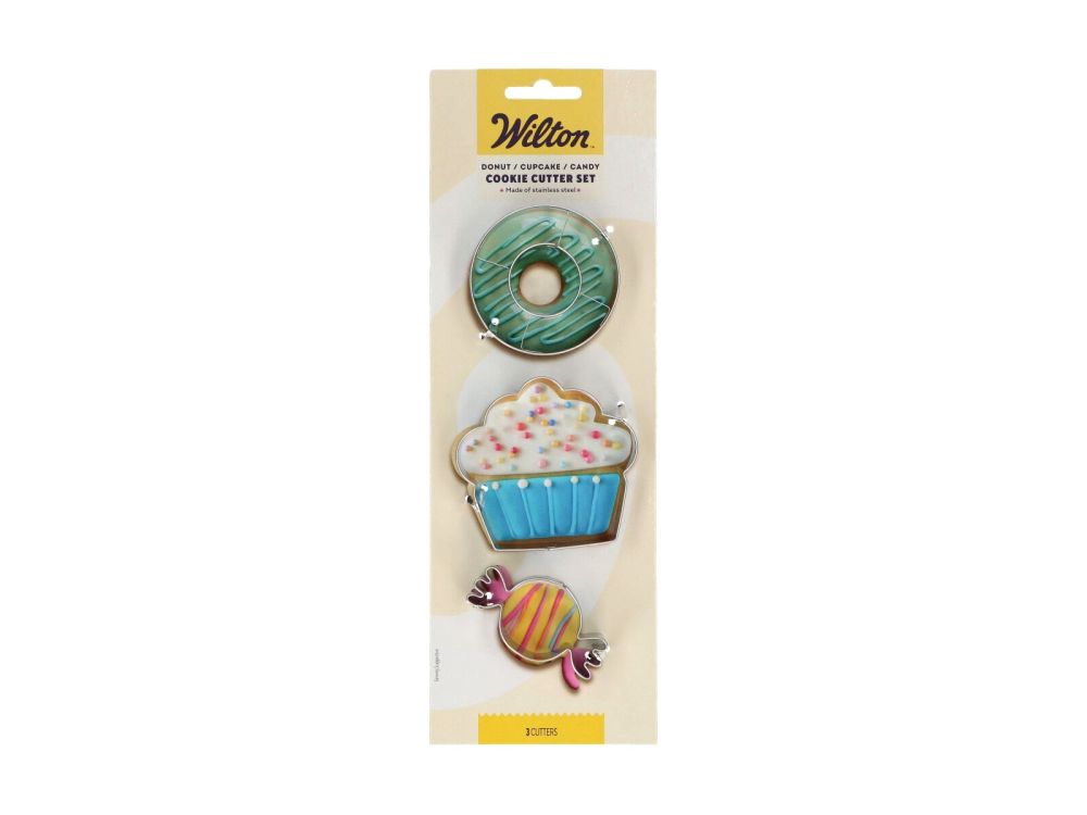 Cookie cutter set Donut Cupcake Candy - Wilton - 3 pcs