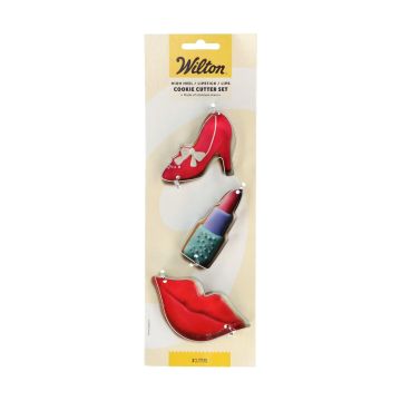 Cookie cutter set Lipstick Lips High heel - Wilton - 3 pcs
