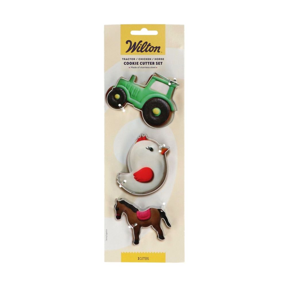 Zestaw wykrawaczy Koń Kurczak Traktor - Wilton - 3 szt.