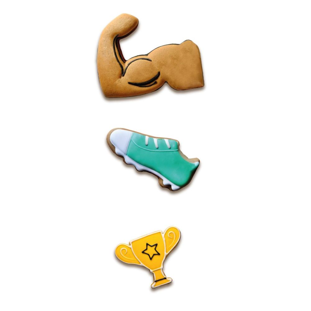Cookie cutter set Muscle Sports shoe Trophee - Wilton - 3 pcs