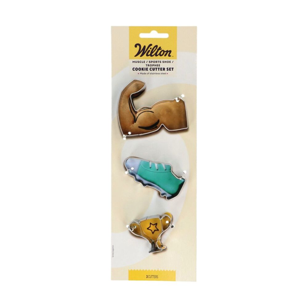 Cookie cutter set Muscle Sports shoe Trophee - Wilton - 3 pcs