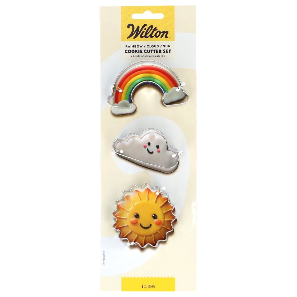 Cookie cutter set Rainbow Cloud Sun - Wilton - 3 pcs
