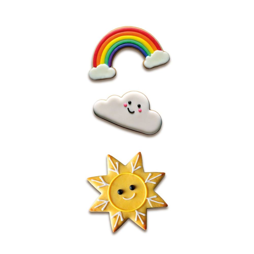 Cookie cutter set Rainbow Cloud Sun - Wilton - 3 pcs
