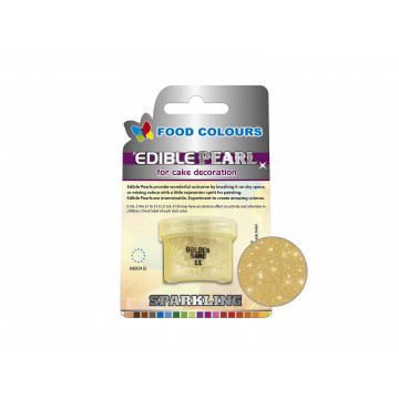 Pearl Food Powder - Food Colors - Golden Sand, 10 ml