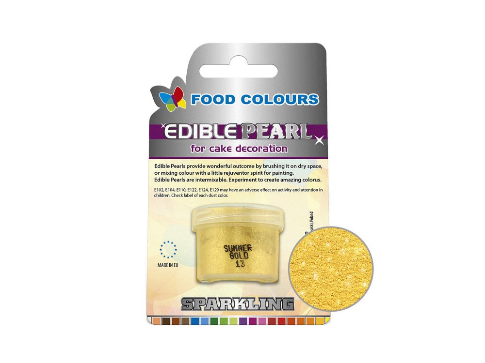 Pearl Food Powder - Food Colors - Summer Gold, 10 ml