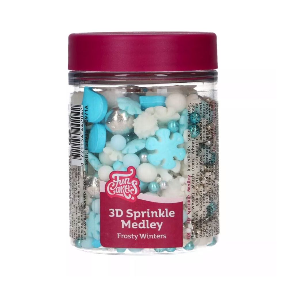 Posypka cukrowa 3D Frosty Winters - FunCakes - 70 g