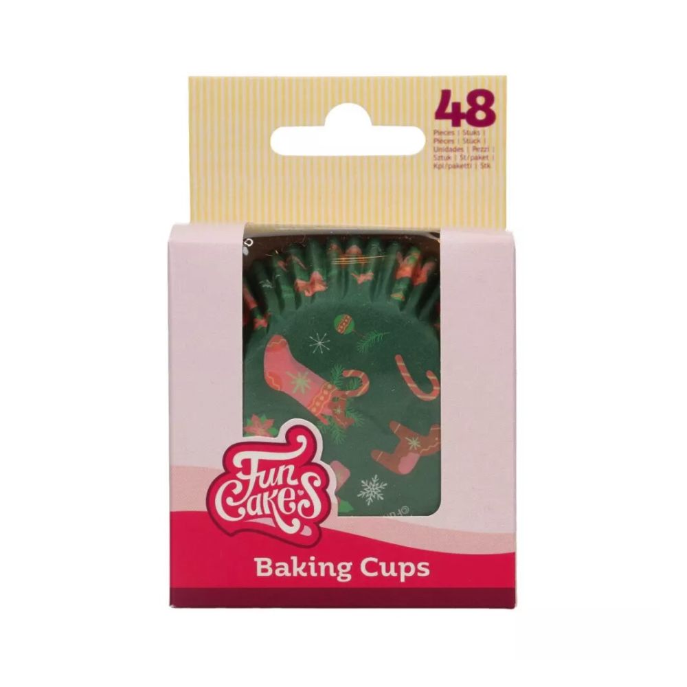 Papilotki do muffinek Sweet Christmas - FunCakes - 48 szt.