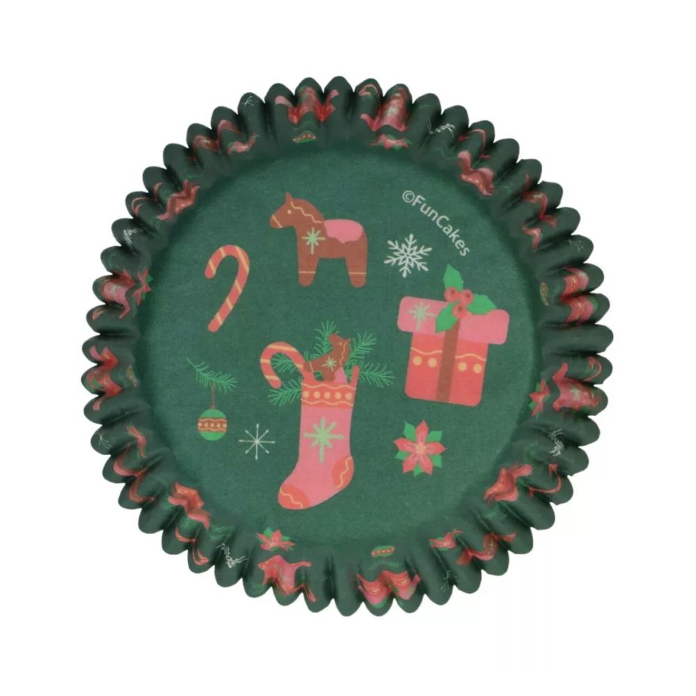 Papilotki do muffinek Sweet Christmas - FunCakes - 48 szt.