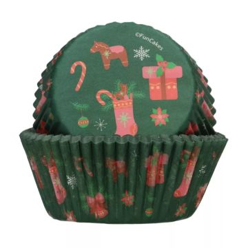 Papilotki do muffinek Sweet Christmas - FunCakes - 48 szt.