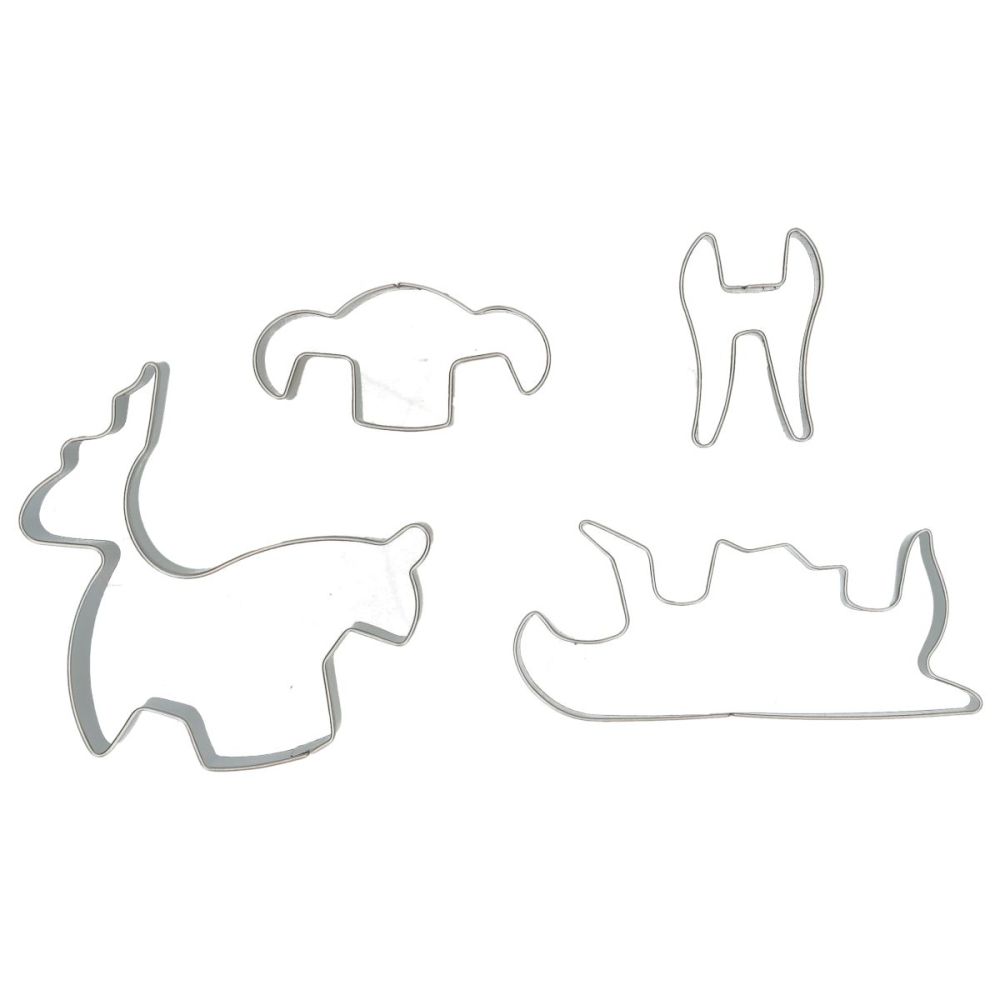 3D cookie cutter Christmas Sleigh - Wilton - 4 pcs.