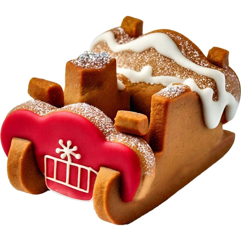 3D cookie cutter Christmas Sleigh - Wilton - 4 pcs.