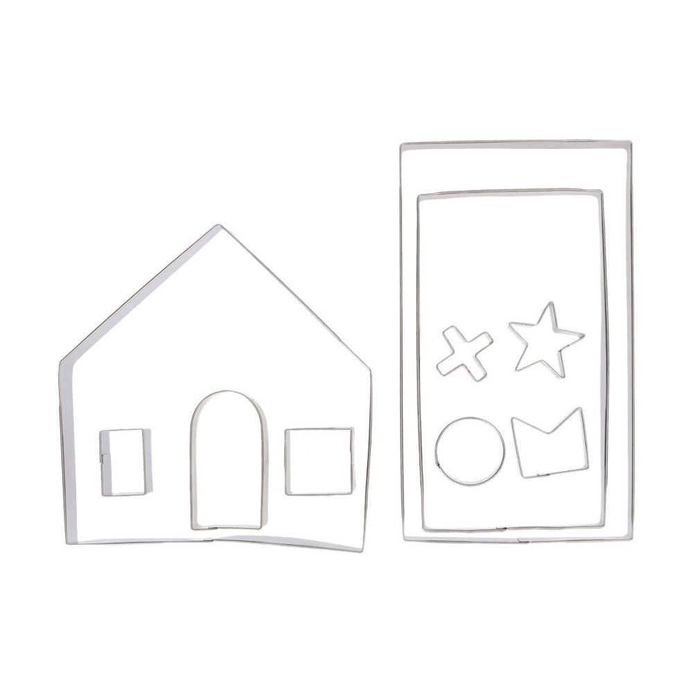 Wykrawacze świąteczne do ciastek 3D Domek z piernika - Wilton - 10 szt.