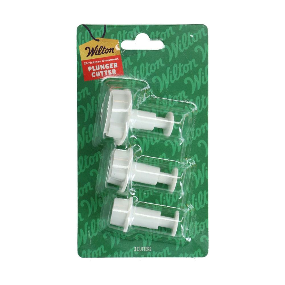 Zestaw wykrawaczy ze stemplami do ciastek Bombka - Wilton - 3 szt.