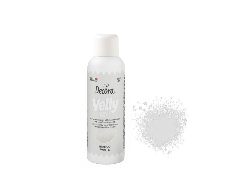 Zamsz w sprayu DecorVelly - Decora - biały 100 ml