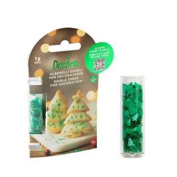 Edible decoration Christmas Trees - Decora - green 1 g