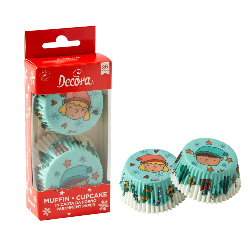 Papilotki na muffinki Elfy - Decora - 50 x 32 mm 36 szt.