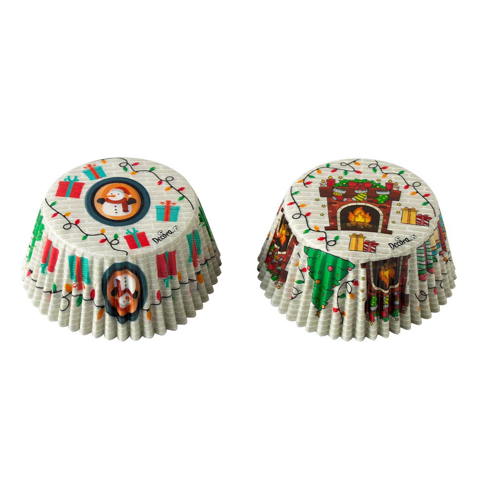 Papilotki na muffinki XMAS - Decora - 50 x 32 mm 36 szt.