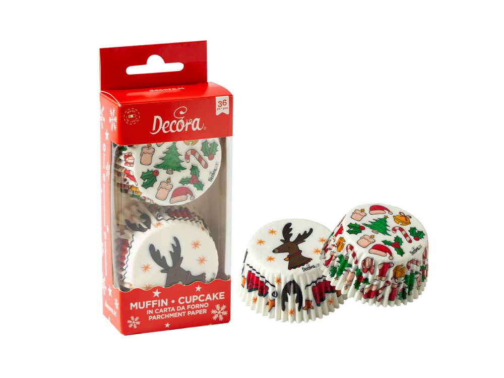 Muffin baking cups Reindeer - Decora - 50 x 32 mm 36 pcs.