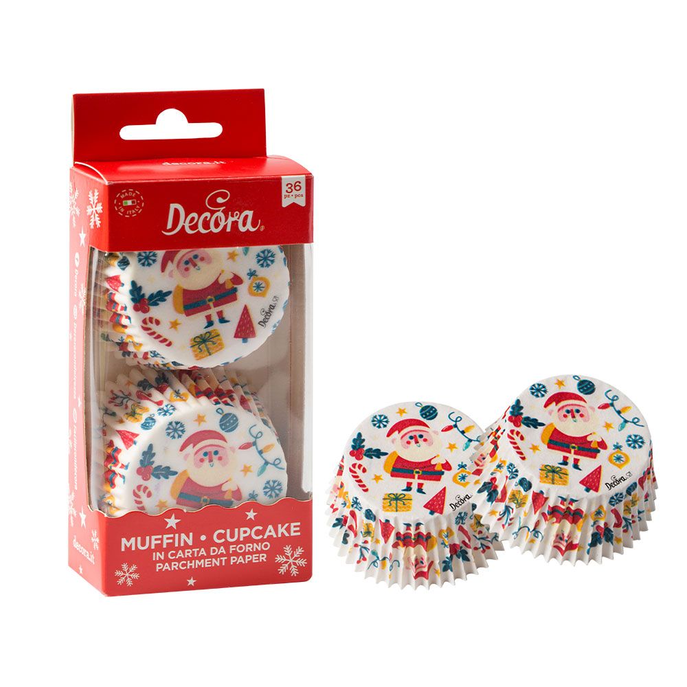 Papilotki na muffinki Merry Christmas - Decora - 50 x 32 mm 36 szt.