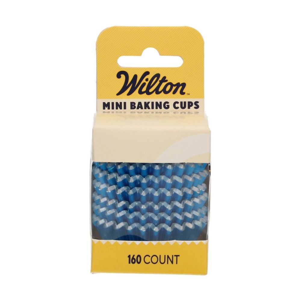 Mini papilotki do muffinek - Wilton - Blue 3 cm 160 szt.
