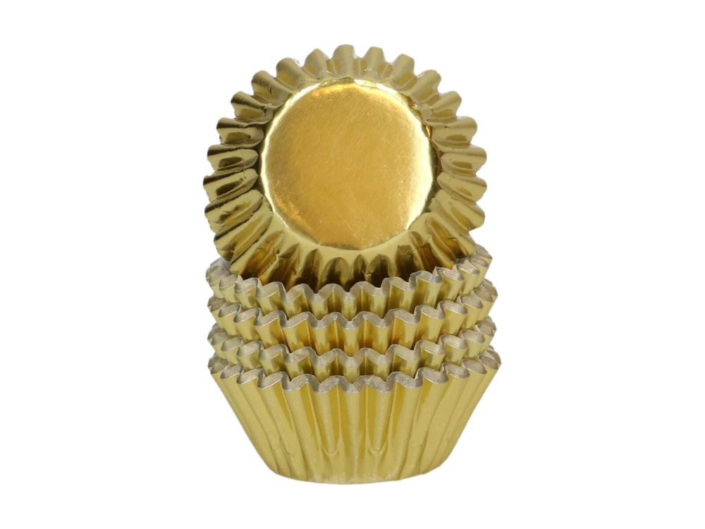 Mini papilotki do muffinek - Wilton - Gold 3 cm 160 szt.