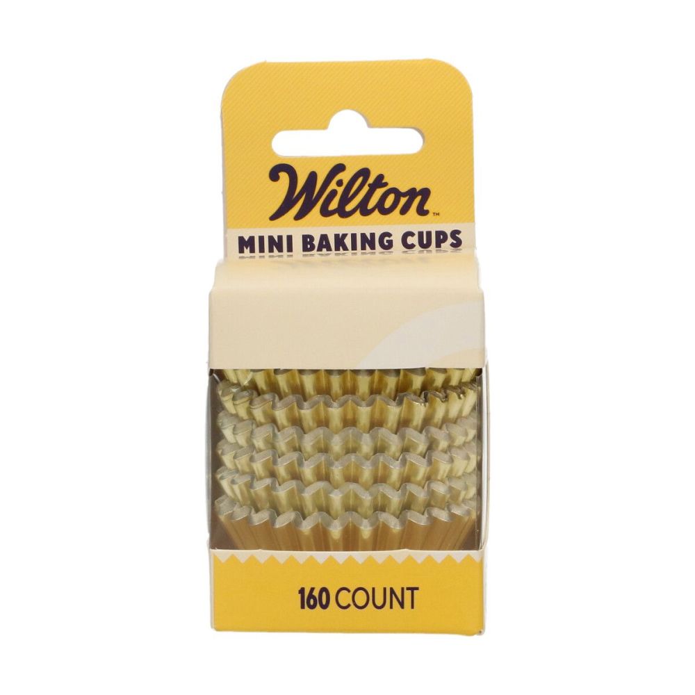 Mini papilotki do muffinek - Wilton - Gold 3 cm 160 szt.