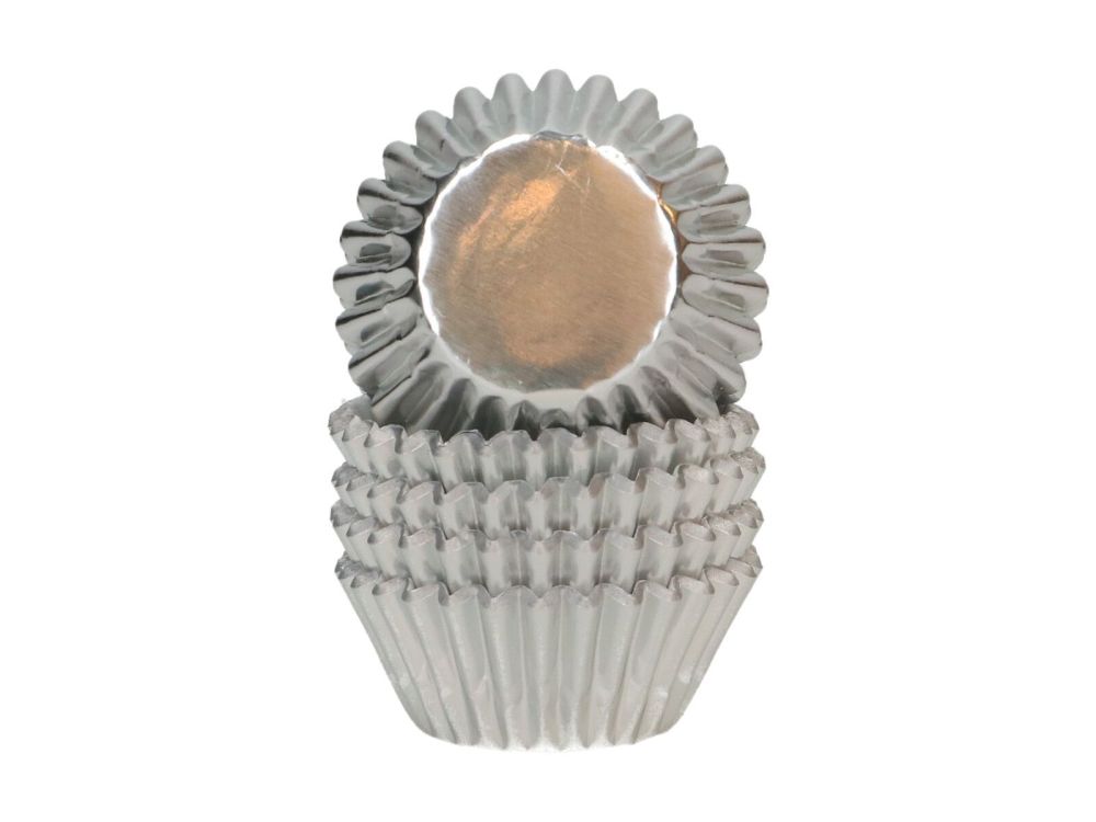 Mini papilotki do muffinek - Wilton - Silver 3 cm 160 szt.