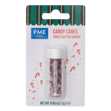 Edible glitter shapes Candy Canes - PME - 1 g