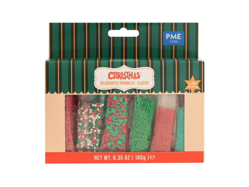 Zestaw posypek świątecznych Classic - PME - 180 g