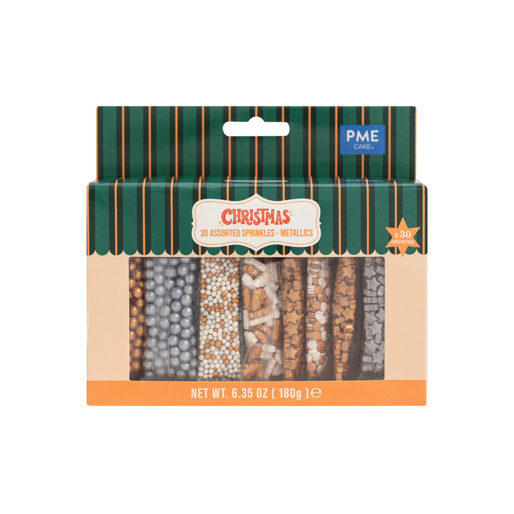 Set of Christmas sprinkles Metallics - PME - 180 g