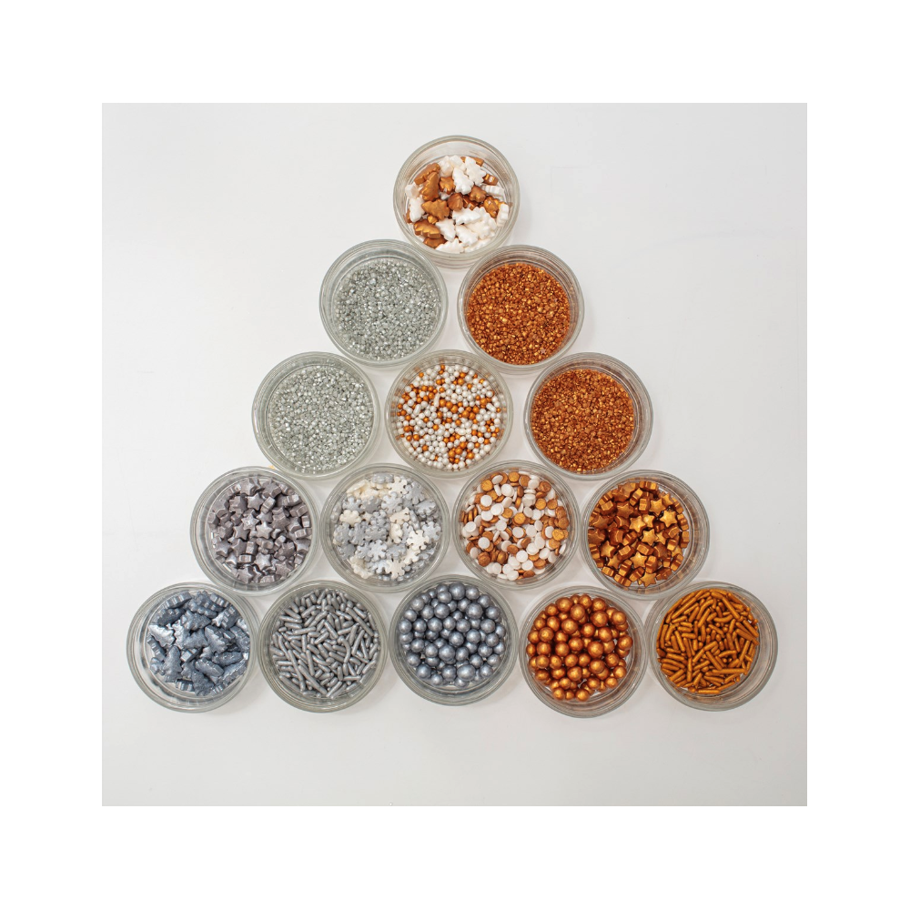 Zestaw posypek świątecznych Metallics - PME - 180 g