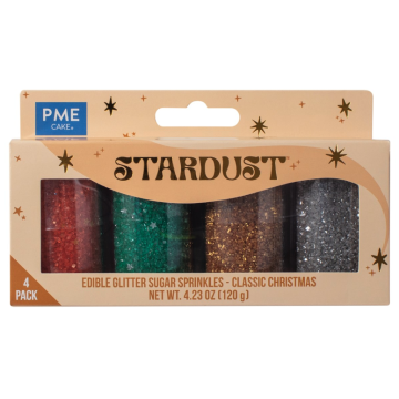 Zestaw posypek świątecznych Edible Glitter Stardust - PME - 120 g