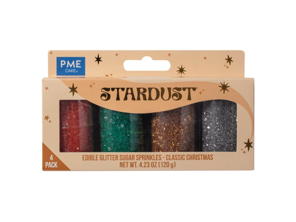 Set of Edible Glitter sugar sprinkles Classic Christmas - PME - 120 g