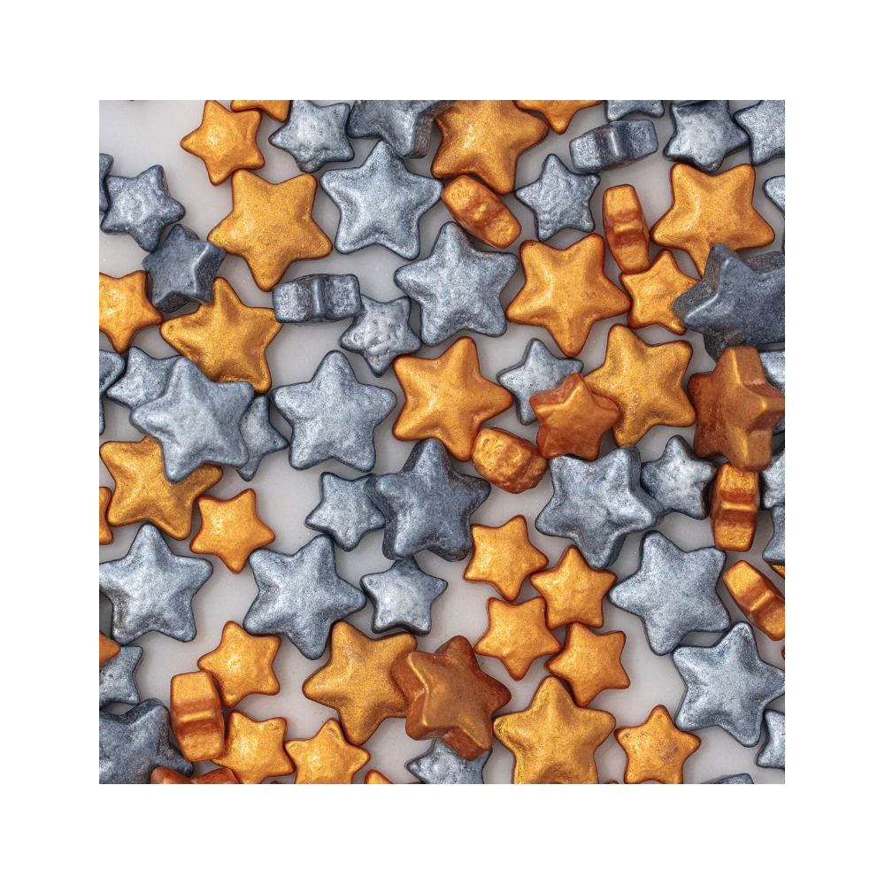 Christmas sprinkles Stars - PME - gold and silver 25 g