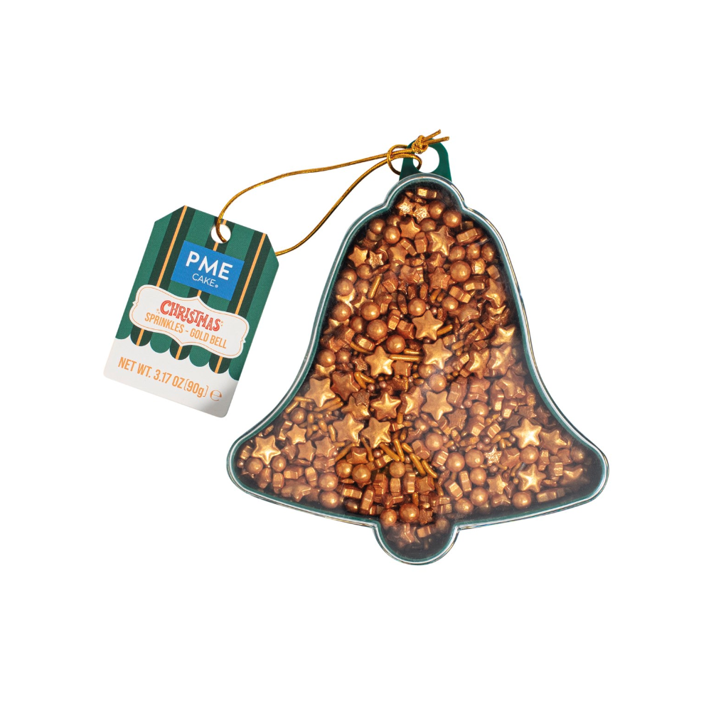 Christmas sprinkles Bell - PME - gold 90 g