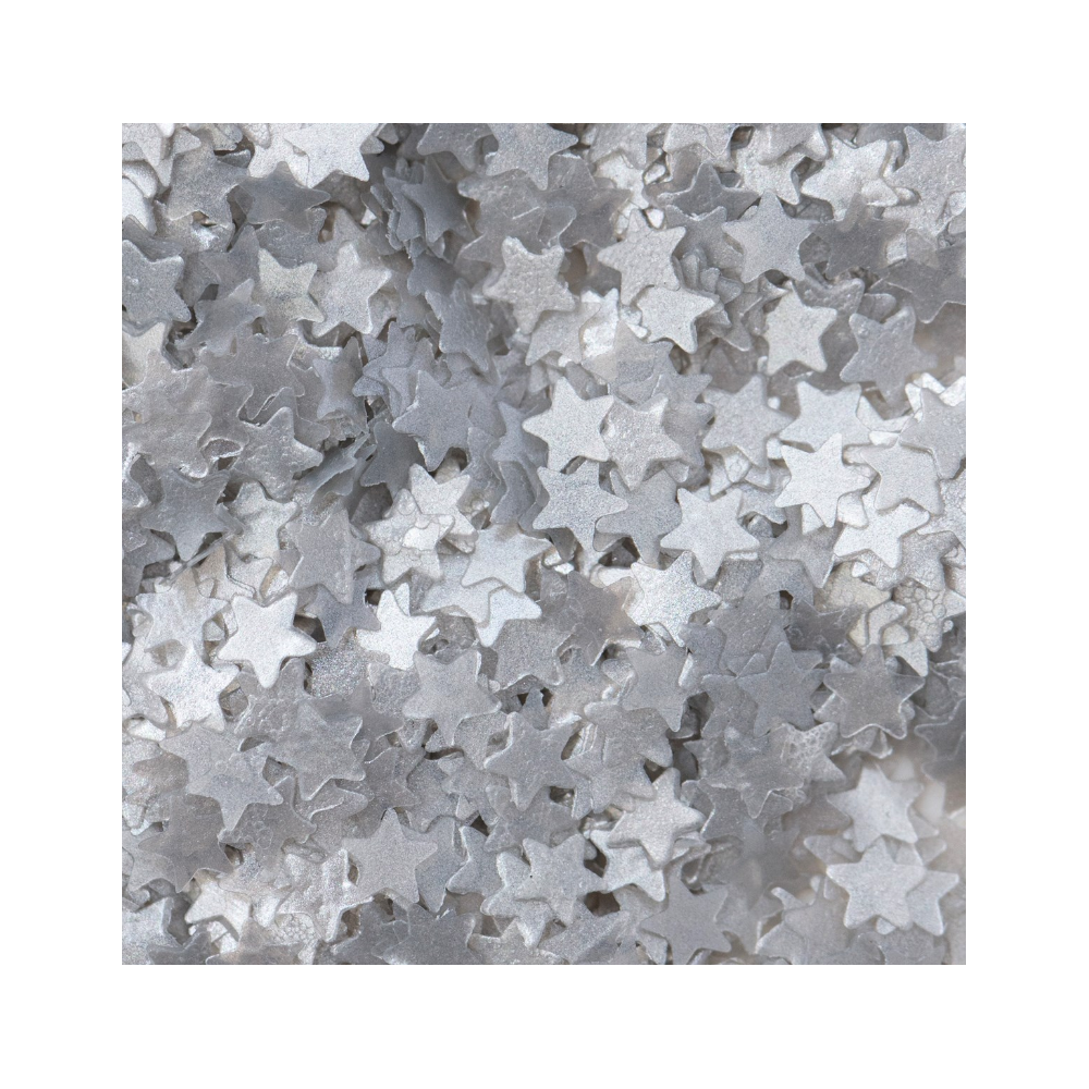Posypka świąteczna Edible Glitter Stars - PME - srebrna 1 g
